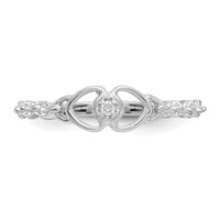 14k White Gold AA Diamond heart ring-Y4201AA