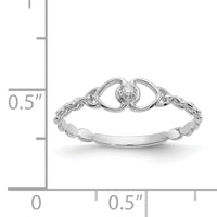 14k White Gold AA Diamond heart ring-Y4201AA