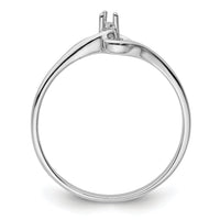 14k White Gold Heart Ring Mounting-Y4203