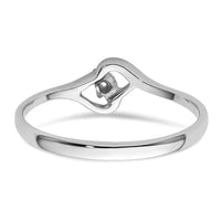 14k White Gold Heart Ring Mounting-Y4203