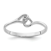 14k White Gold Heart Ring Mounting-Y4203