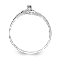 14k White Gold AA Diamond Heart Ring-Y4203AA