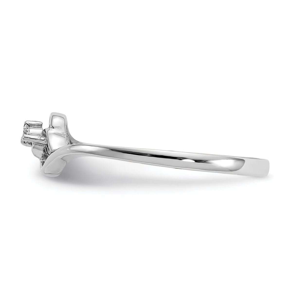 14k White Gold AA Diamond Heart Ring-Y4203AA