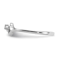 14k White Gold AA Diamond Heart Ring-Y4203AA