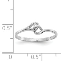 14k White Gold AA Diamond Heart Ring-Y4203AA