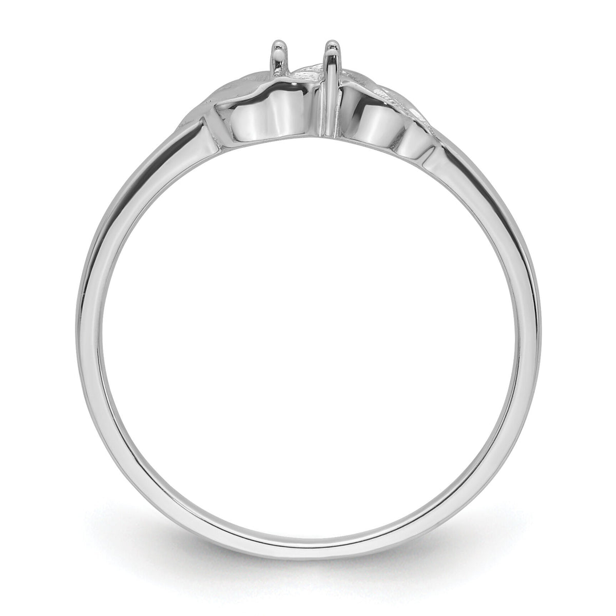 14k White Gold .07ct. Diamond Ring Mounting-Y4228