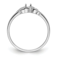 14k White Gold .07ct. Diamond Ring Mounting-Y4228