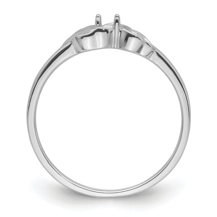 14k White Gold .07ct. Diamond Ring Mounting-Y4228