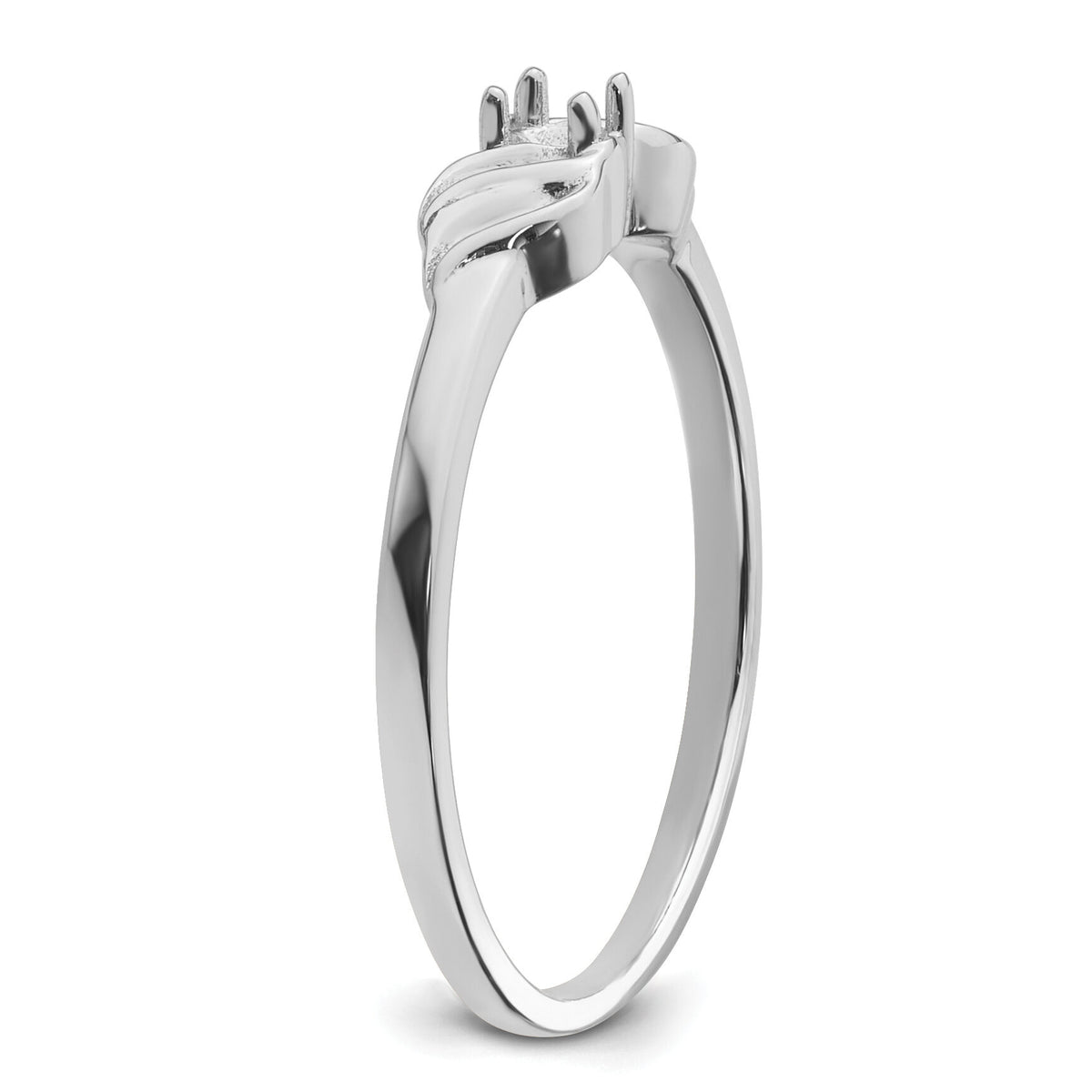 14k White Gold .07ct. Diamond Ring Mounting-Y4228