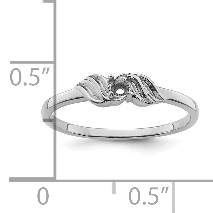 14k White Gold .07ct. Diamond Ring Mounting-Y4228