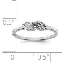 14k White Gold .07ct. Diamond Ring Mounting-Y4228