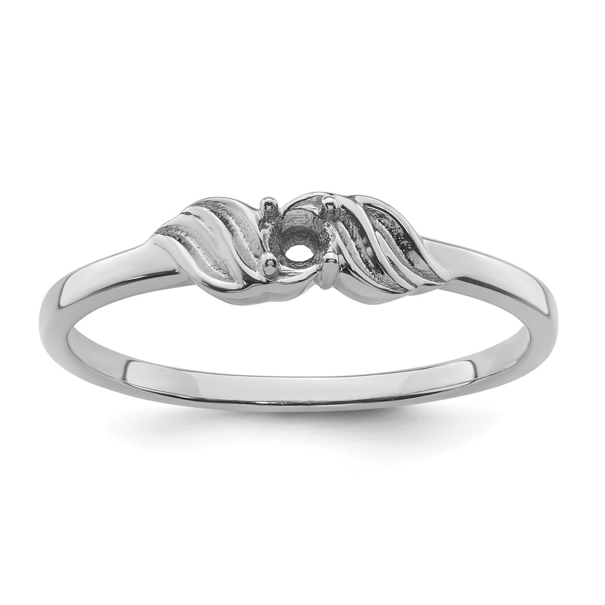 14k White Gold .07ct. Diamond Ring Mounting-Y4228