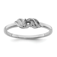 14k White Gold .07ct. Diamond Ring Mounting-Y4228