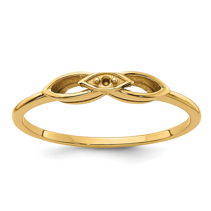 14k .01ct. Diamond Ring Mounting-Y4258