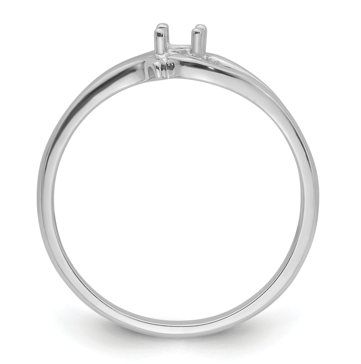 14k White Gold Ring Mounting-Y4260