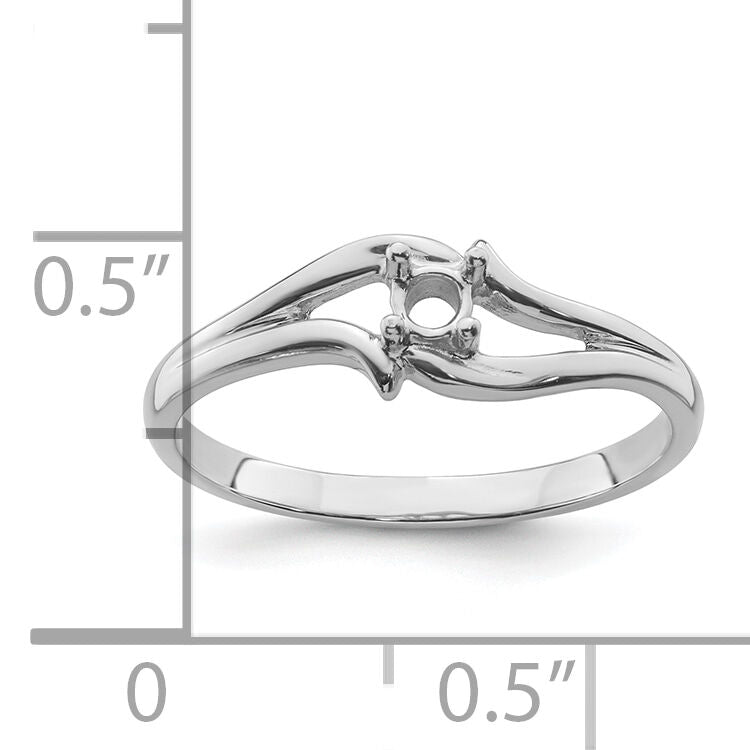 14k White Gold Ring Mounting-Y4260