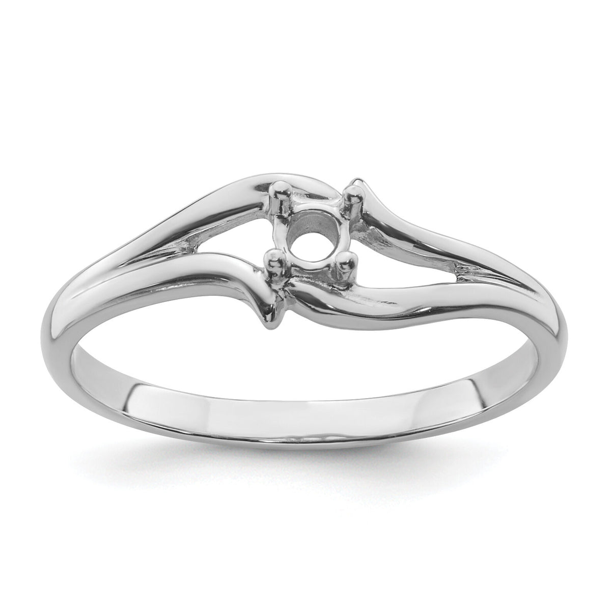 14k White Gold Ring Mounting-Y4260