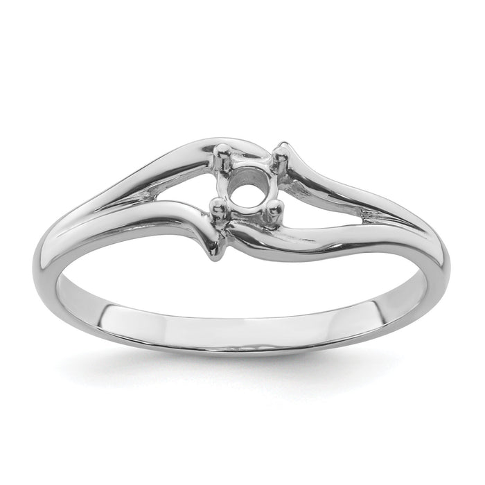 14k White Gold Ring Mounting-Y4260