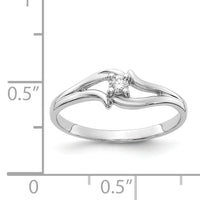 14k White Gold Polished AA Diamond Ring-Y4260AA