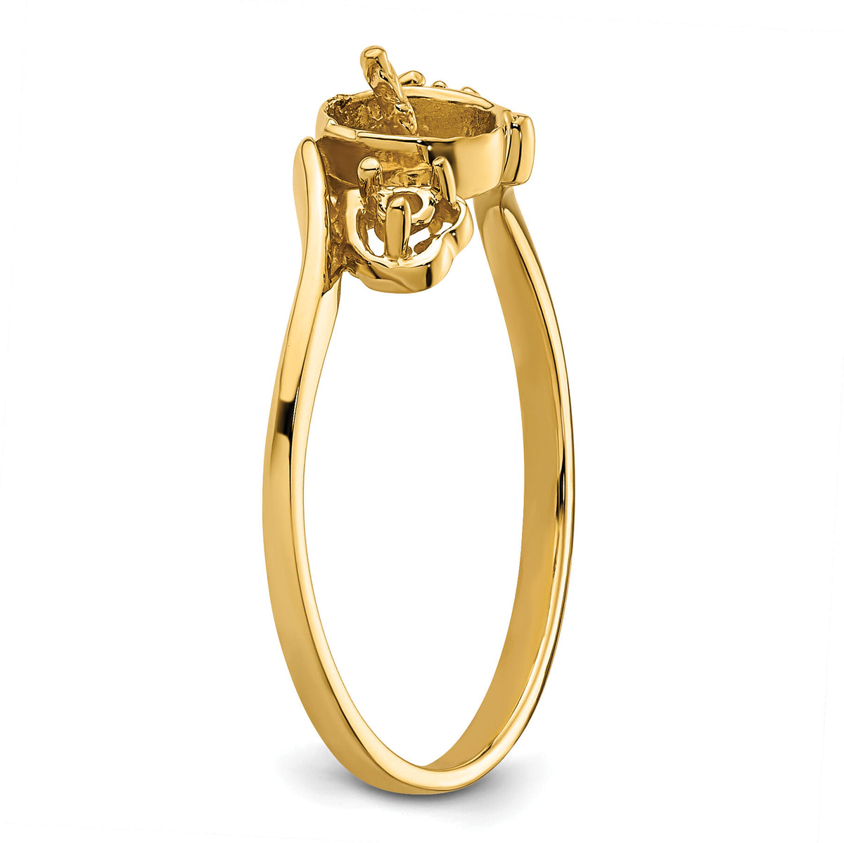 14k Diamond & 7mm Pearl Ring Mounting-Y4304