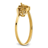 14k Diamond & 7mm Pearl Ring Mounting-Y4304