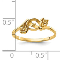 14k Diamond & 7mm Pearl Ring Mounting-Y4304