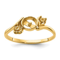 14k Diamond & 7mm Pearl Ring Mounting-Y4304