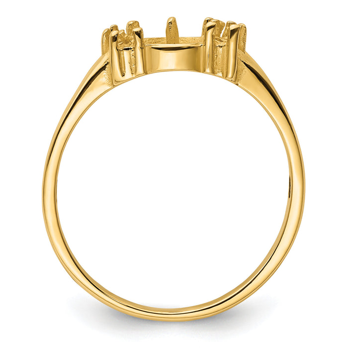 14k Diamond & 6mm Pearl Ring Mounting-Y4310