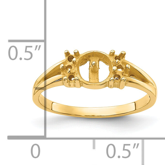 14k Diamond & 6mm Pearl Ring Mounting-Y4310