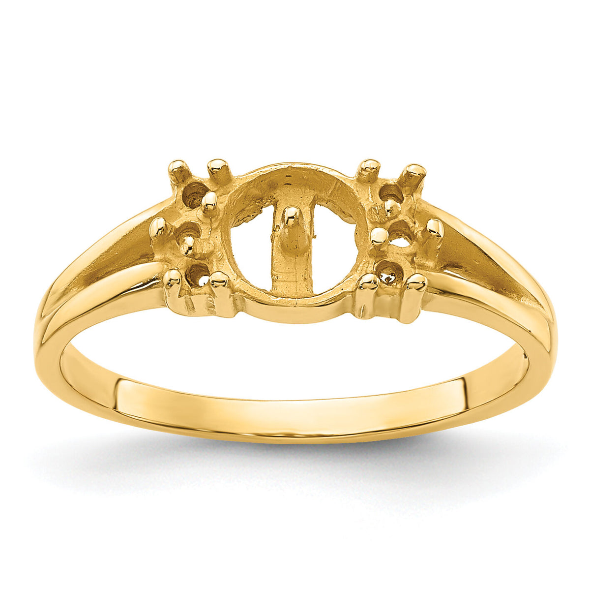 14k Diamond & 6mm Pearl Ring Mounting-Y4310