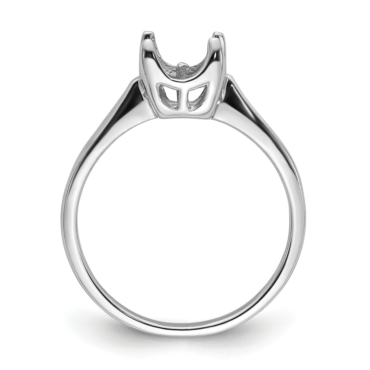 14k White Gold 6mm Pearl Ring Mounting-Y4312