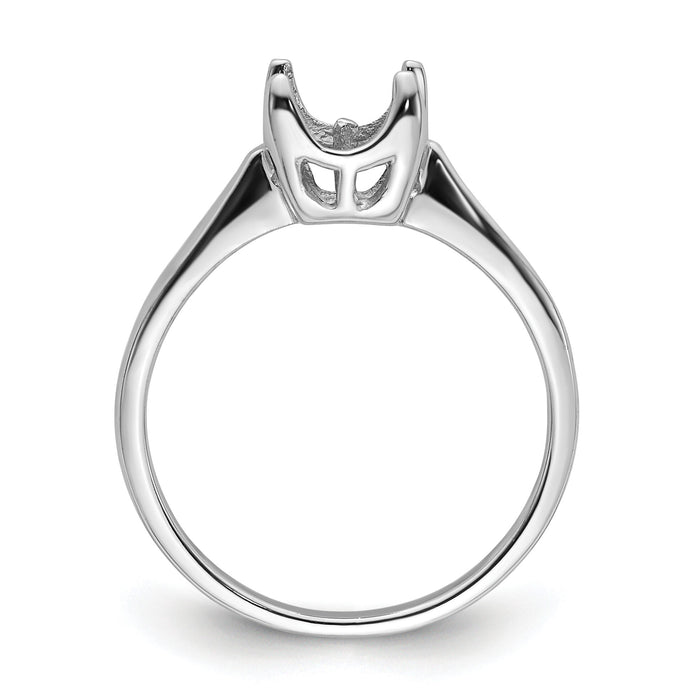 14k White Gold 6mm Pearl Ring Mounting-Y4312