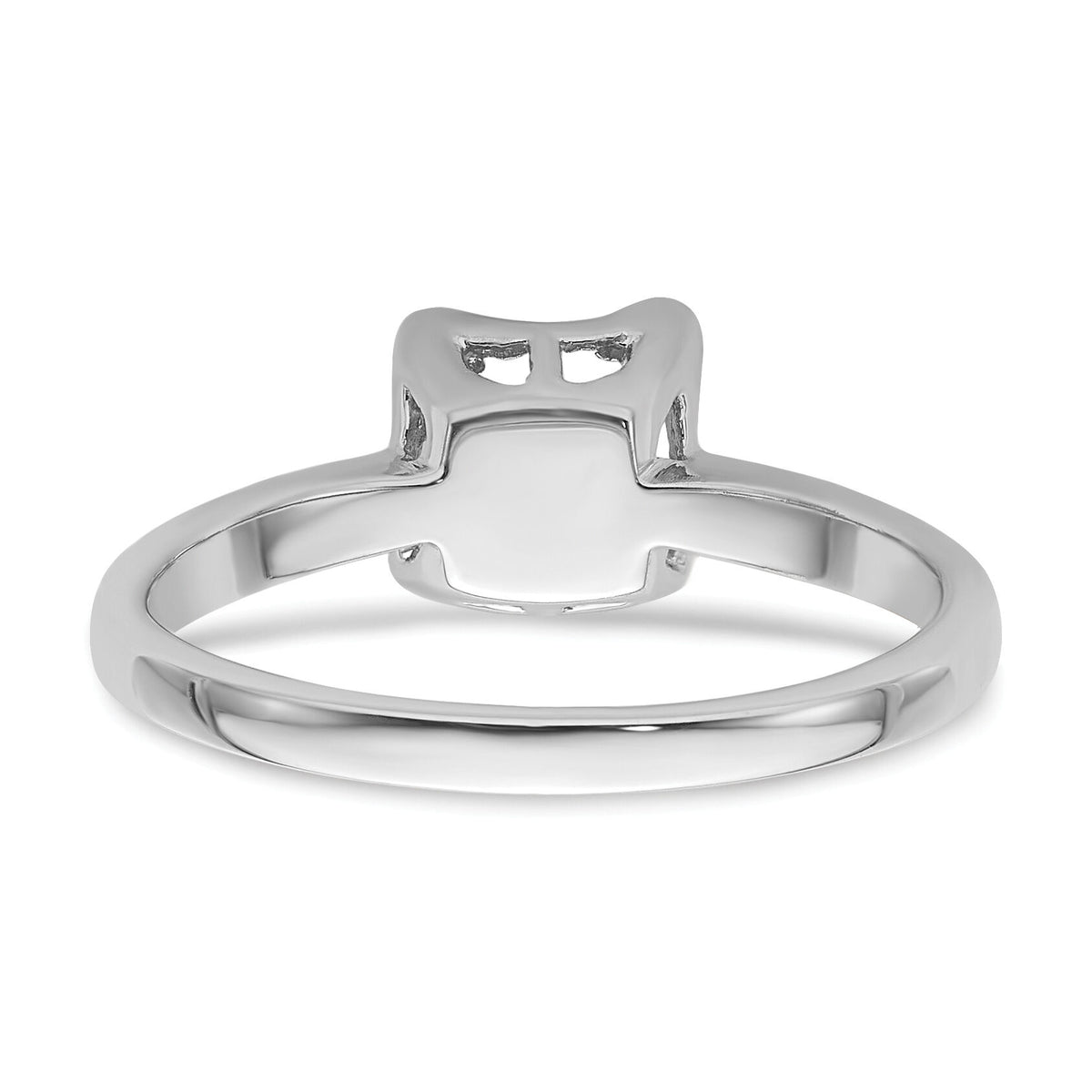 14k White Gold 6mm Pearl Ring Mounting-Y4312