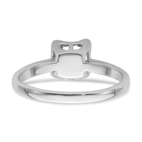 14k White Gold 6mm Pearl Ring Mounting-Y4312