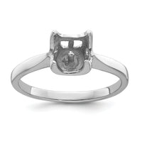 14k White Gold 6mm Pearl Ring Mounting-Y4312