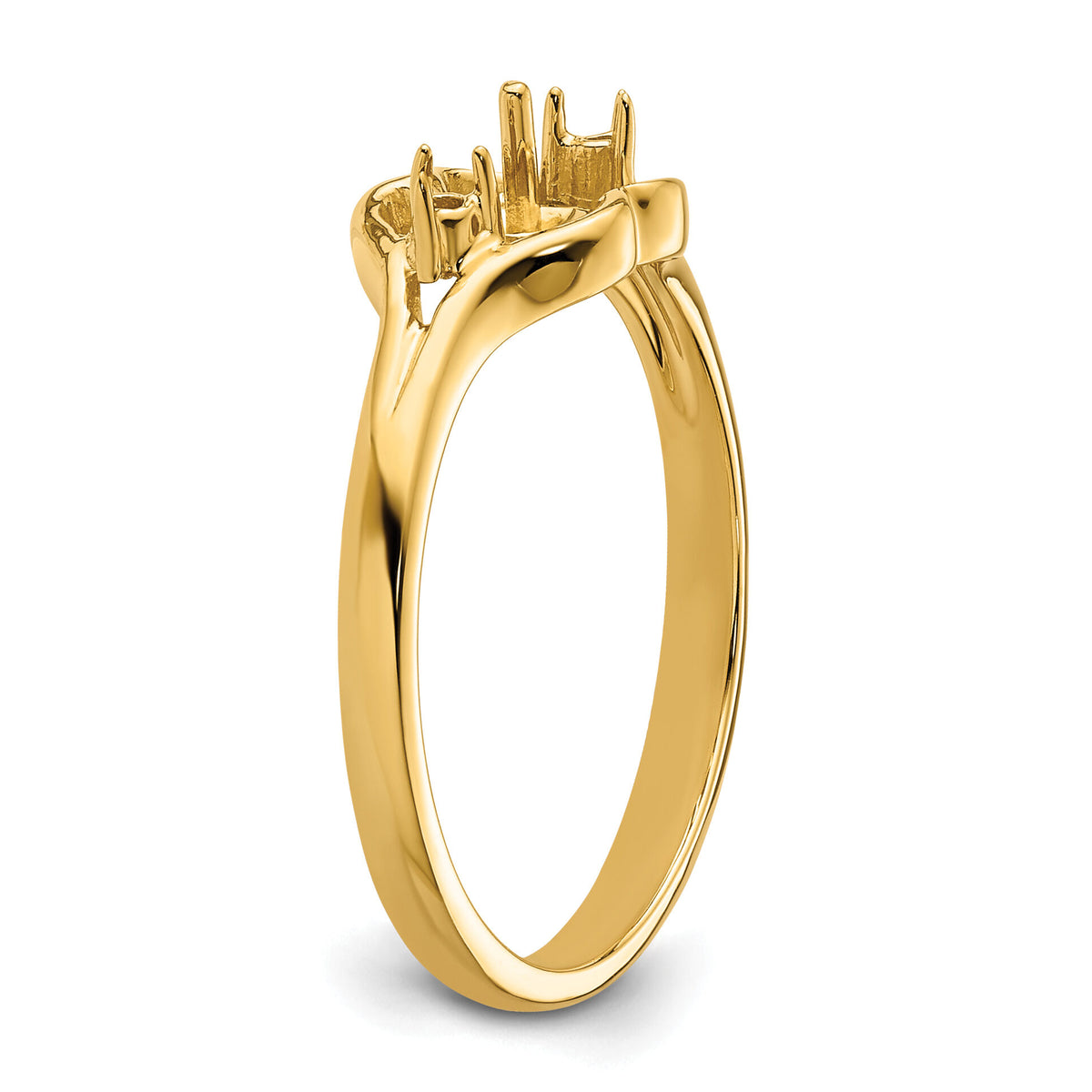 14k 6mm Pearl & Diamond Ring Mounting-Y4337