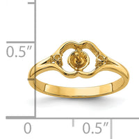 14k 6mm Pearl & Diamond Ring Mounting-Y4337