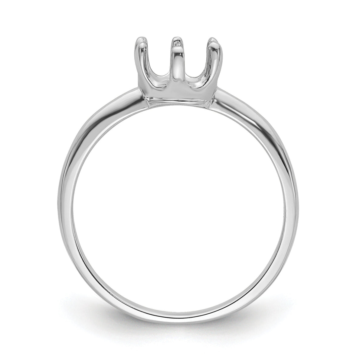 14k White Gold 5.5mm Pearl Ring Mounting-Y4353