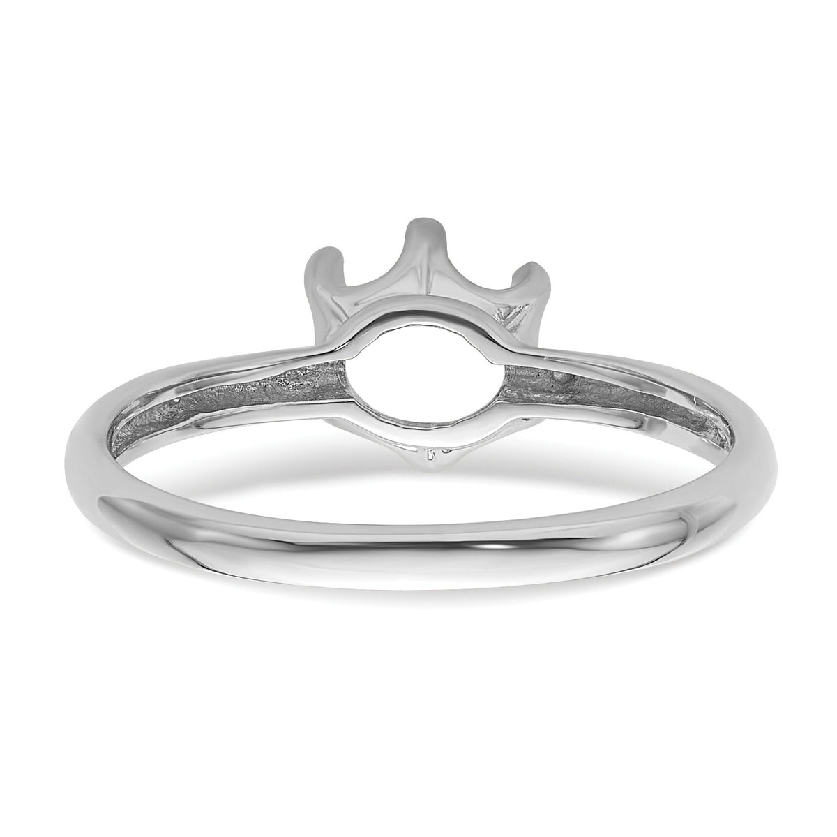 14k White Gold 5.5mm Pearl Ring Mounting-Y4353