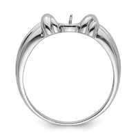 14k White Gold 6mm Pearl Ring Mounting-Y4357