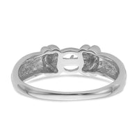 14k White Gold 6mm Pearl Ring Mounting-Y4357