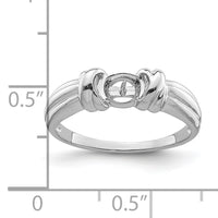 14k White Gold 6mm Pearl Ring Mounting-Y4357
