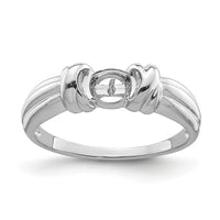 14k White Gold 6mm Pearl Ring Mounting-Y4357