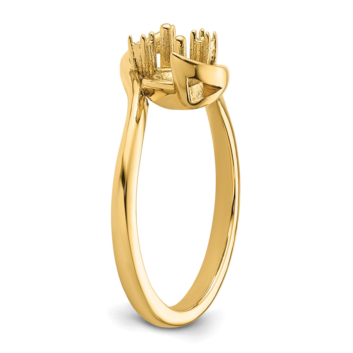 14k 6mm Pearl & Diamond Ring Mounting-Y4366