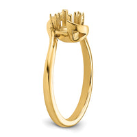 14k 6mm Pearl & Diamond Ring Mounting-Y4366