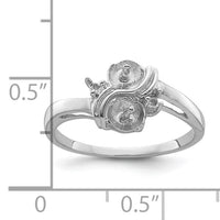 14k White Gold 5.5mm Pearl & Diamond Ring Mounting-Y4371