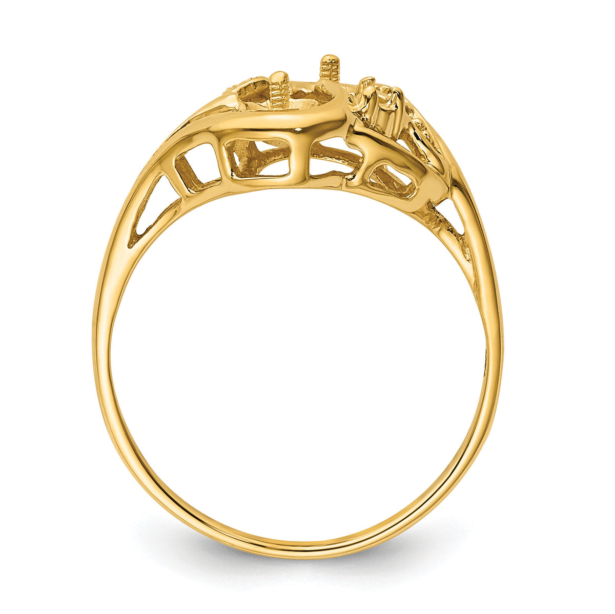 14k 4mm Pearl & Diamond Ring Mounting-Y4375
