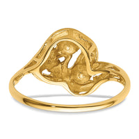 14k 4mm Pearl & Diamond Ring Mounting-Y4375