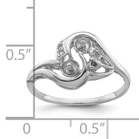 14k White Gold 4mm Pearl & Diamond Ring Mounting-Y4376
