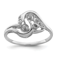 14k White Gold 4mm Pearl & Diamond Ring Mounting-Y4376